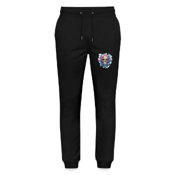 Skull Skull Skull Skeleton Bone - Stanley/Stella Mover Unisex Organic Jogging Trousers - black - Front - Marisol (170cm) & Nik (191cm)