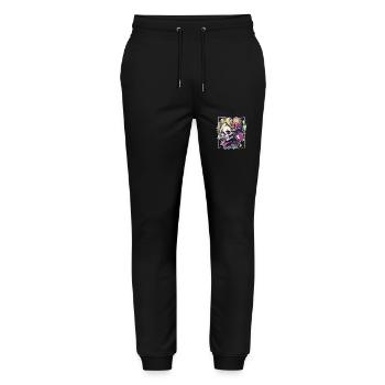 Skull Skull Skull Skeleton Bone - Stanley/Stella Mover Unisex Organic Jogging Trousers - black - Front - Marisol (170cm) & Nik (191cm)
