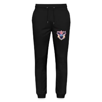 Kuh Kuhkopf Kühne Landwirtschaft Kälbchen - Stanley/Stella Unisex Bio Jogginghose Mover  - Schwarz - Vorne - Marisol (170cm) & Nik (191cm)