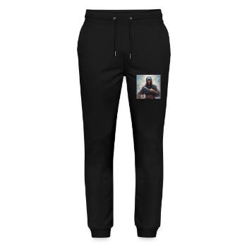 Ninja T-Shirt Männer, Jungen Fantasy Aufkleber, Tassen Mützen - Stanley/Stella Unisex Bio Jogginghose Mover  - Schwarz - Vorne - Marisol (170cm) & Nik (191cm)