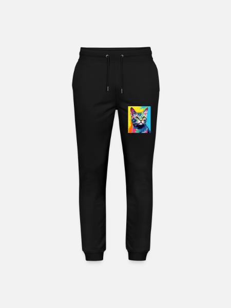 Shorthair Cat Cat Outfit for Cat Lovers - Stanley/Stella Mover Unisex Organic Jogging Trousers - black