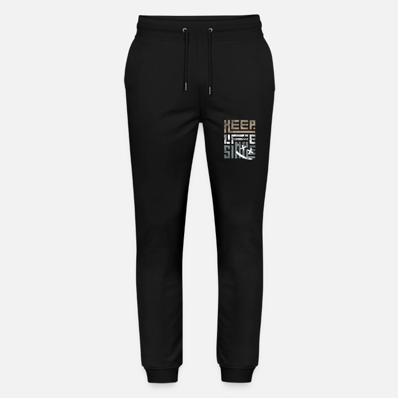 Keep Life Simple - Stanley/Stella Unisex Bio Jogginghose Mover  - Schwarz