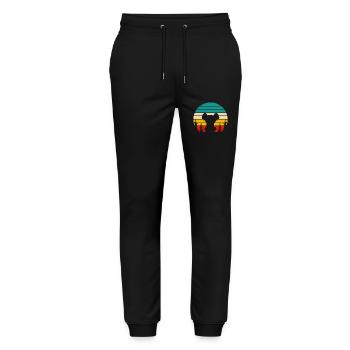 Koala - Stanley/Stella Unisex Bio Jogginghose Mover  - Schwarz - Vorne - Marisol (170cm) & Nik (191cm)