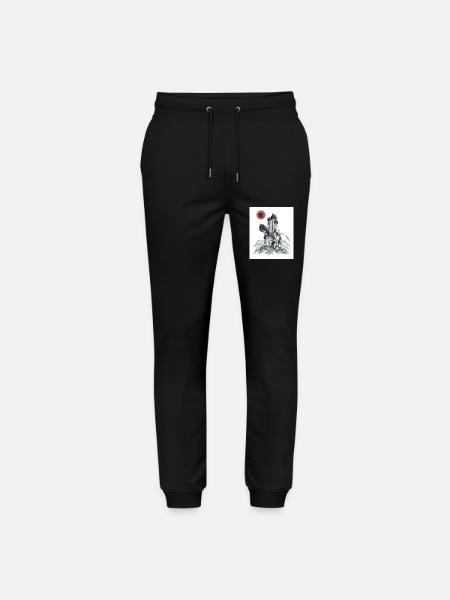 Sumi-e Dragon - Stanley/Stella Mover Unisex Organic Jogging Trousers - black