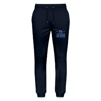 Cayman Islands - Stanley/Stella Mover Unisex Organic Jogging Trousers - navy - Front - Marisol (170cm) & Nik (191cm)