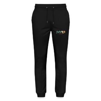 Vintage Nature Birthday Gift 2022 - Stanley/Stella Mover Unisex Organic Jogging Trousers - black - Front - Marisol (170cm) & Nik (191cm)