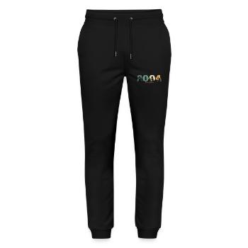 Vintage Nature Birthday Gift 2004 - Stanley/Stella Mover Unisex Organic Jogging Trousers - black - Front - Marisol (170cm) & Nik (191cm)