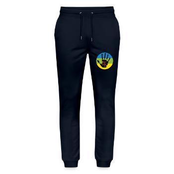 AMAZIGH BERBERE KABYLE Z AMAZIGH - Pantalon de jogging bio MOVER Stanley/Stella unisexe - marine - Devant - Marisol (170cm) & Nik (191cm)
