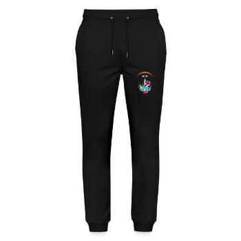 America Totality Spring 4.08.24 Total Solar - Stanley/Stella Mover Unisex Organic Jogging Trousers - black - Front - Marisol (170cm) & Nik (191cm)