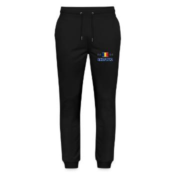 Roumanie - Pantalon de jogging bio MOVER Stanley/Stella unisexe - noir - Devant - Marisol (170cm) & Nik (191cm)