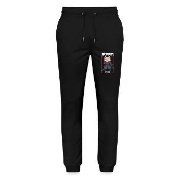 Asia Corki Japanese Samurai Samurai - Stanley/Stella Mover Unisex Organic Jogging Trousers - black - Front - Marisol (170cm) & Nik (191cm)