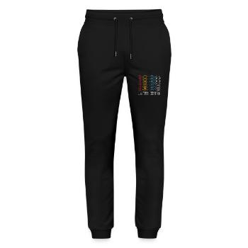 Edition Limitée 1998 Anniversaire 1998 Vintage Rétro - Pantalon de jogging bio MOVER Stanley/Stella unisexe - noir - Devant - Marisol (170cm) & Nik (191cm)