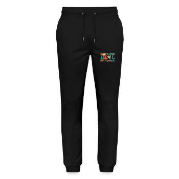 Don't Be Irrational Retro Vintage Symbol Pi Day - Stanley/Stella Unisex Bio Jogginghose Mover  - Schwarz - Vorne - Marisol (170cm) & Nik (191cm)