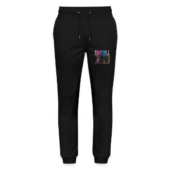 Paintball-Kader Paintball-Liebhaber Paintballer - Stanley/Stella Unisex Bio Jogginghose Mover  - Schwarz - Vorne - Marisol (170cm) & Nik (191cm)