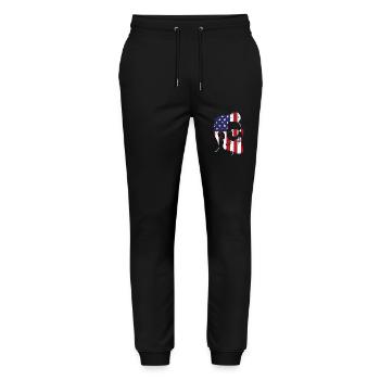 Beard Lover Bearded Man American - Stanley/Stella Mover Unisex Organic Jogging Trousers - black - Front - Marisol (170cm) & Nik (191cm)
