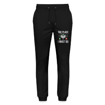 The place is calling, I have to go - Stanley/Stella Mover Unisex Organic Jogging Trousers - black - Front - Marisol (170cm) & Nik (191cm)