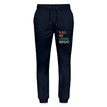 Drone - Stanley/Stella Mover Unisex Organic Jogging Trousers - navy - Front - Marisol (170cm) & Nik (191cm)