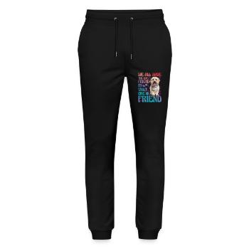 Havanese we all have that one friend I am that - Stanley/Stella Mover Unisex Organic Jogging Trousers - black - Front - Marisol (170cm) & Nik (191cm)