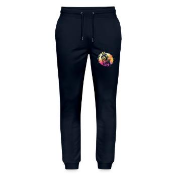 Havanais rétro - Pantalon de jogging bio MOVER Stanley/Stella unisexe - marine - Devant - Marisol (170cm) & Nik (191cm)
