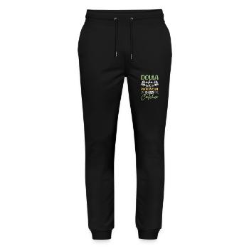 Doula Nurse Midwife - Stanley/Stella Mover Unisex Organic Jogging Trousers - black - Front - Marisol (170cm) & Nik (191cm)