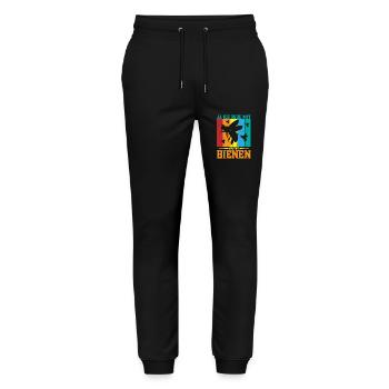 Bienenzüchter Honig Imkeranzug Bienenliebhaber - Stanley/Stella Unisex Bio Jogginghose Mover  - Schwarz - Vorne - Marisol (170cm) & Nik (191cm)