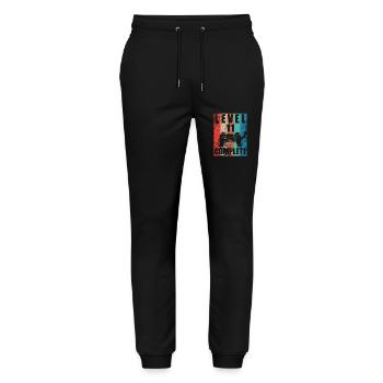 Niveau 11 complete - Pantalon de jogging bio MOVER Stanley/Stella unisexe - noir - Devant - Marisol (170cm) & Nik (191cm)