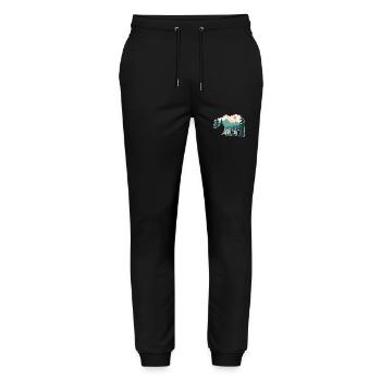 Hiking Mountains Wildlife Nature Animal Bear Outdoor Forest - Stanley/Stella Mover Unisex Organic Jogging Trousers - black - Front - Marisol (170cm) & Nik (191cm)