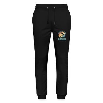 Père peintre comme un père ordinaire mais plus cool - Pantalon de jogging bio MOVER Stanley/Stella unisexe - noir - Devant - Marisol (170cm) & Nik (191cm)