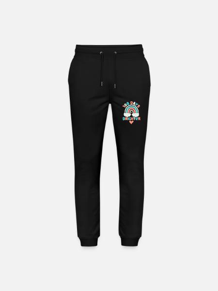100 Days Brighter Teacher Student - Stanley/Stella Mover Unisex Organic Jogging Trousers - black
