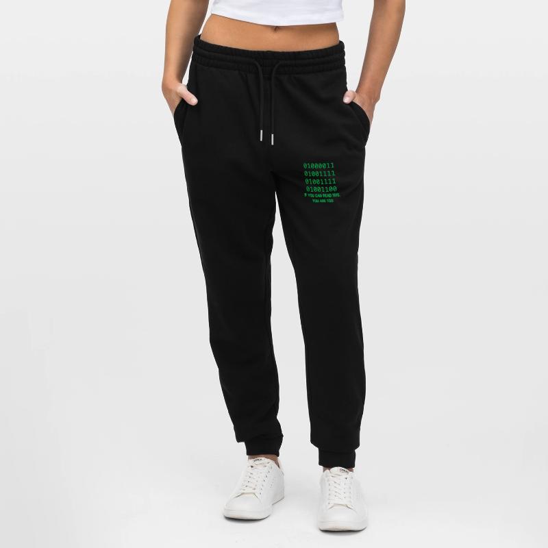 Computer Binary Code Developers Gift Stanley/Stella Mover Unisex Organic Jogging Trousers