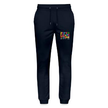 Fifth Grade Vibes 5th Team Retro - Stanley/Stella Unisex Bio Jogginghose Mover  - Navy - Vorne - Marisol (170cm) & Nik (191cm)