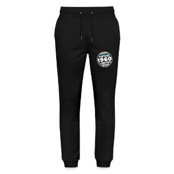 Limited Edition since 1960 Geburtstag Geschenk - Stanley/Stella Unisex Bio Jogginghose Mover  - Schwarz - Vorne - Marisol (170cm) & Nik (191cm)