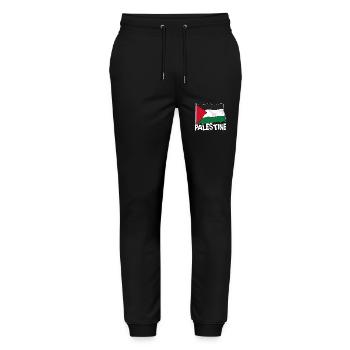 Proud of the Palestine flag - Stanley/Stella Mover Unisex Organic Jogging Trousers - black - Front - Marisol (170cm) & Nik (191cm)