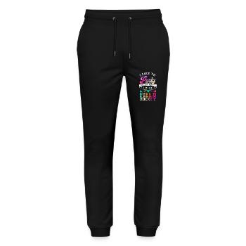 Field Hockey I Like To Party And - Stanley/Stella Mover Unisex Organic Jogging Trousers - black - Front - Marisol (170cm) & Nik (191cm)