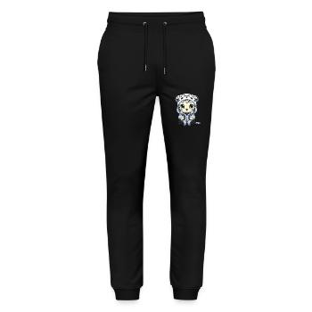 Schneeleopard Winter leopard Comic Niedlich - Stanley/Stella Unisex Bio Jogginghose Mover  - Schwarz - Vorne - Marisol (170cm) & Nik (191cm)