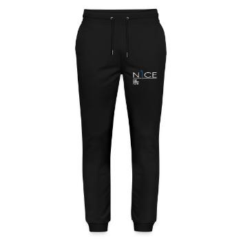 Feldhockey Hockeyspieler Hockeyverein - Stanley/Stella Unisex Bio Jogginghose Mover  - Schwarz - Vorne - Marisol (170cm) & Nik (191cm)