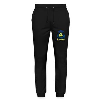 Single or Taken Funny Alien UFO Valentine's Day - Stanley/Stella Mover Unisex Organic Jogging Trousers - black - Front - Marisol (170cm) & Nik (191cm)