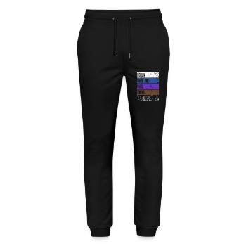 Brazilian Jiu Jitsu Belt Colors BJJ Gift - Stanley/Stella Mover Unisex Organic Jogging Trousers - black - Front - Marisol (170cm) & Nik (191cm)