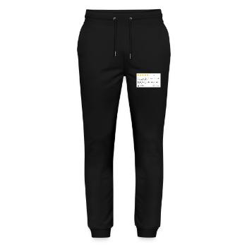 Trotz des Alters gut in Schuss! - Stanley/Stella Unisex Bio Jogginghose Mover  - Schwarz - Vorne - Marisol (170cm) & Nik (191cm)