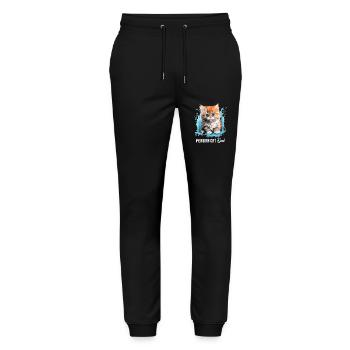 Persian Cat Perser Katze - Stanley/Stella Unisex Bio Jogginghose Mover  - Schwarz - Vorne - Marisol (170cm) & Nik (191cm)