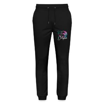 Dolphin My Spirit Animal Is A - Stanley/Stella Mover Unisex Organic Jogging Trousers - black - Front - Marisol (170cm) & Nik (191cm)