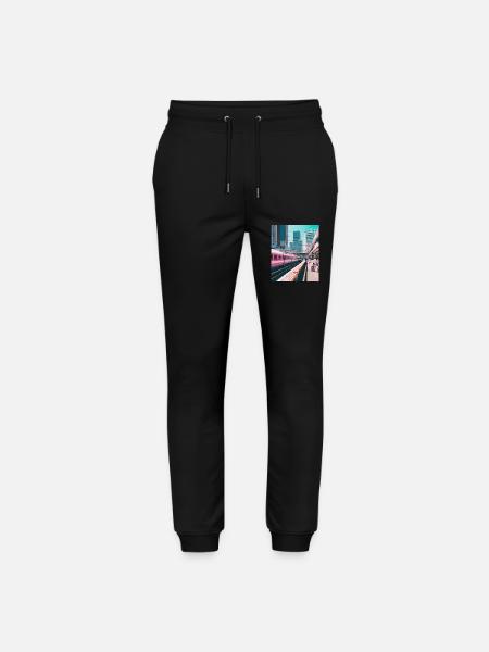 Bahnhof Tokio - Stanley/Stella Unisex Bio Jogginghose Mover - Schwarz