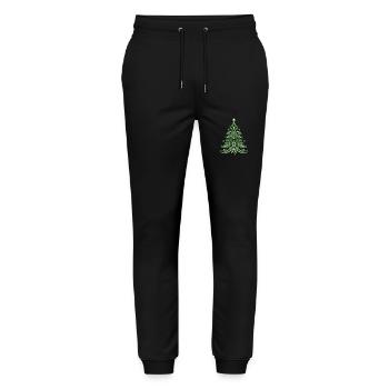 Christmas Tree Christmas - Stanley/Stella Mover Unisex Organic Jogging Trousers - black - Front - Marisol (170cm) & Nik (191cm)
