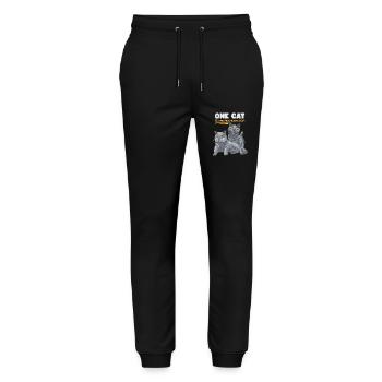 Funny Cat, British Shorthair, Cat Saying - Stanley/Stella Mover Unisex Organic Jogging Trousers - black - Front - Marisol (170cm) & Nik (191cm)