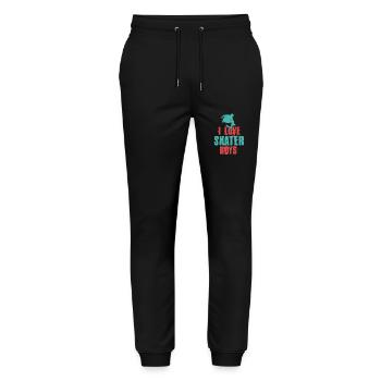 I Love Skater Boys Skateboarding Skate Skateboard - Stanley/Stella Unisex Bio Jogginghose Mover  - Schwarz - Vorne - Marisol (170cm) & Nik (191cm)
