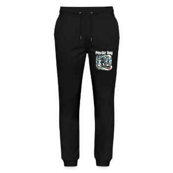 Boarder's Paradise: Snowboard Adventure Snowboard - Stanley/Stella Mover Unisex Organic Jogging Trousers - black - Front - Marisol (170cm) & Nik (191cm)
