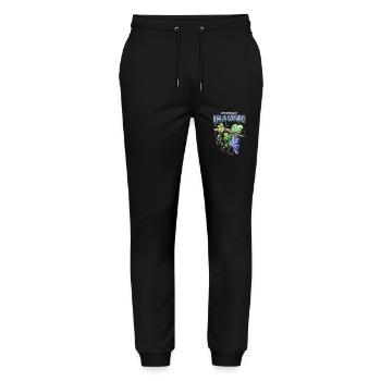 Grapes, funny saying grapevine illustration - Stanley/Stella Mover Unisex Organic Jogging Trousers - black - Front - Marisol (170cm) & Nik (191cm)