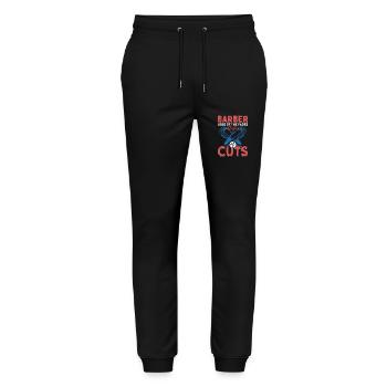 Barber Lord Of The Fades Master of Cuts Haircut Ba - Stanley/Stella Mover Unisex Organic Jogging Trousers - black - Front - Marisol (170cm) & Nik (191cm)
