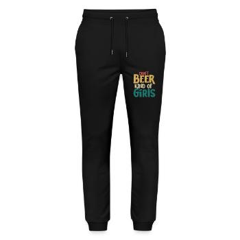 Craft Beer Kind Of Girl Brew Brewer Homebrew - Stanley/Stella Mover Unisex Organic Jogging Trousers - black - Front - Marisol (170cm) & Nik (191cm)
