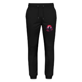 Japanese, Traditional, Mountain, Fuji, Japan, Geisha - Stanley/Stella Mover Unisex Organic Jogging Trousers - black - Front - Marisol (170cm) & Nik (191cm)
